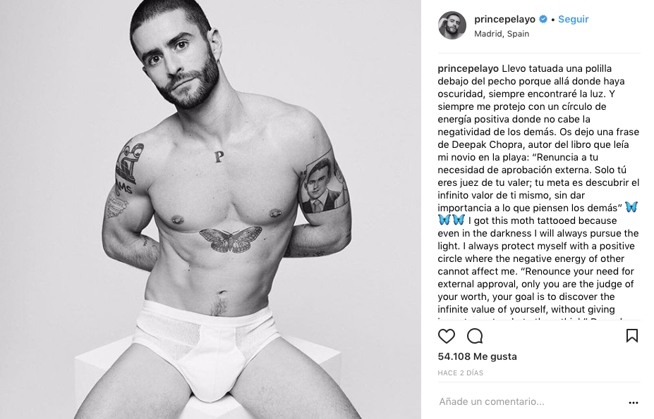 Pelayo Díaz, amenazado de muerte en su cuenta de Instagram