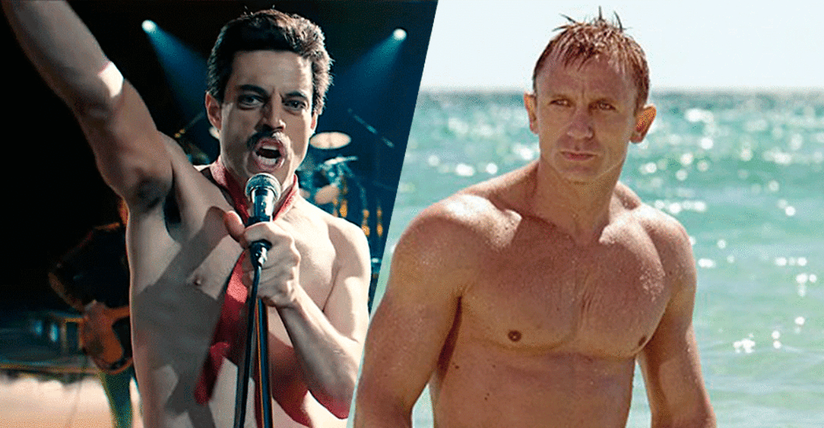 Rami Malek y Daniel Craig se besan en el set de la nueva película de James Bond
