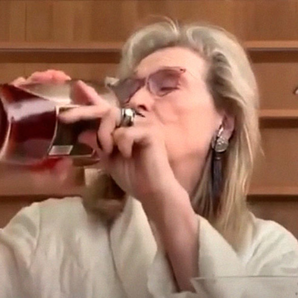Meryl Streep se pilla un pedo en una videollamada con sus amigas