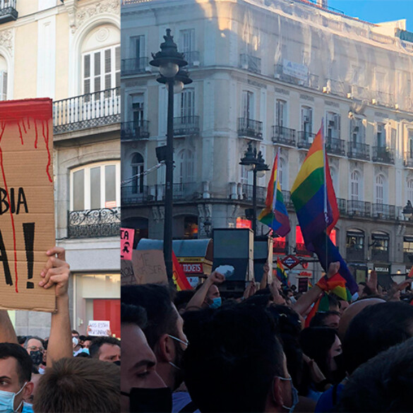 Justicia para Samuel: los disturbios ensucian el final de la concentración pacífica de Madrid