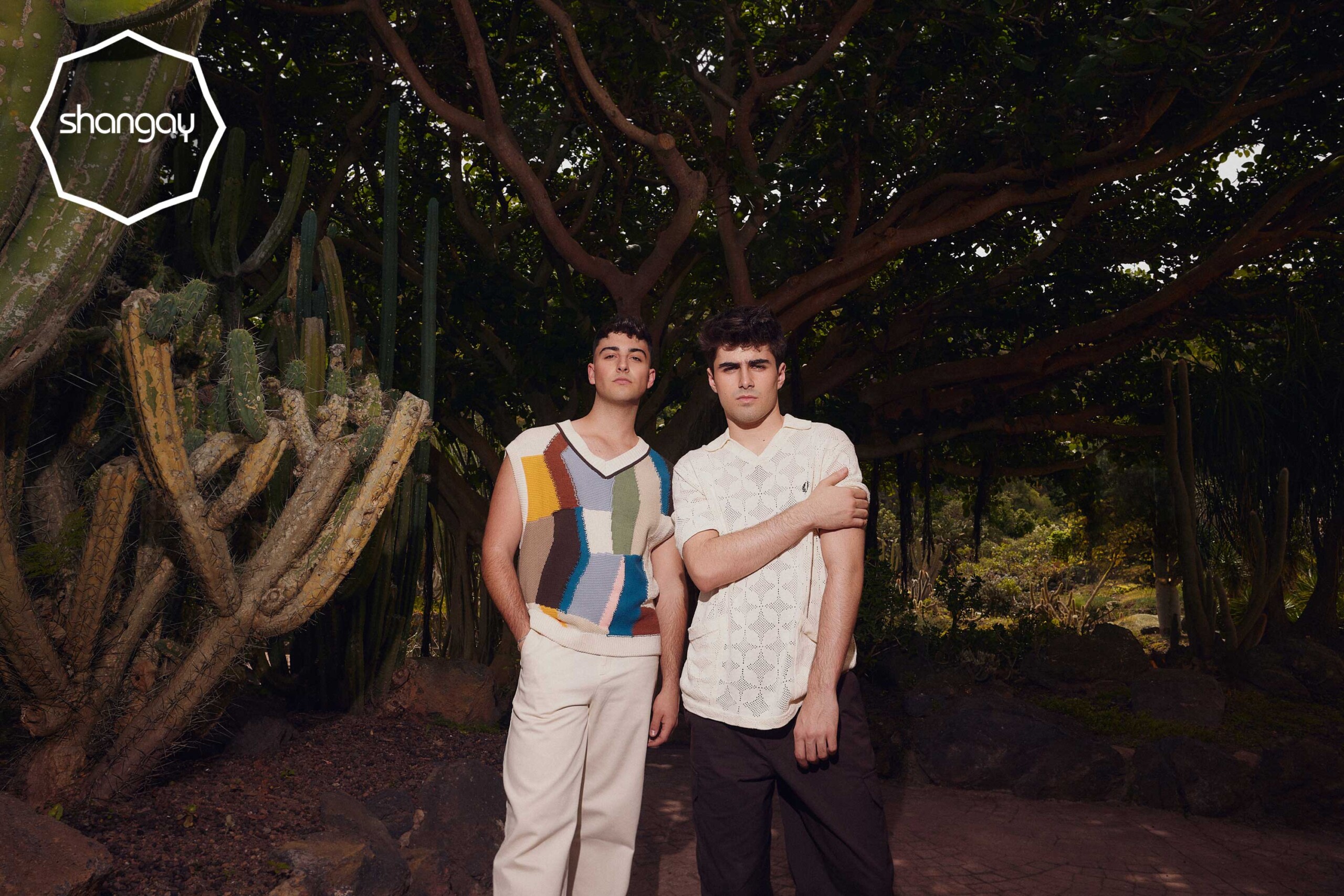 Juanjo y Martin, de OT 2023, viajaron a Gran Canaria para ser la portada de 'Shangay Voyager'.