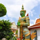 Guardián del templo Wat Arun en Bangkok